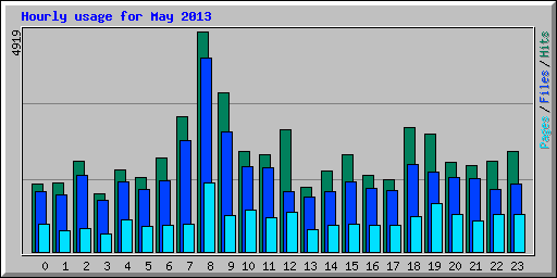 Hourly usage for May 2013