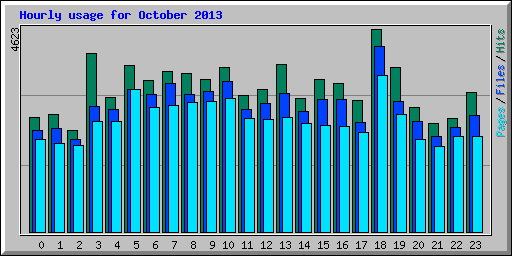 Hourly usage for October 2013
