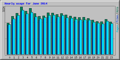 Hourly usage for June 2014