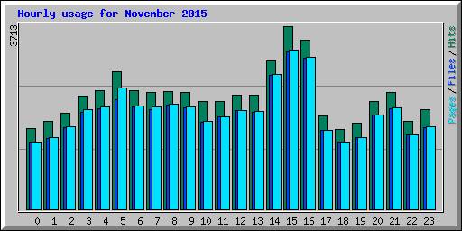 Hourly usage for November 2015