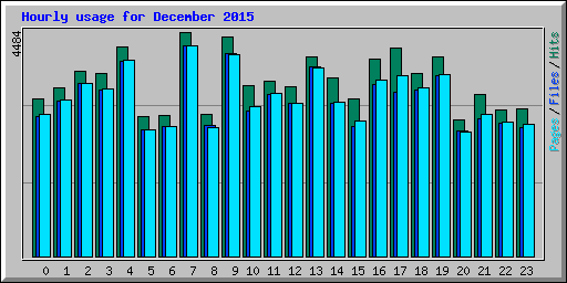 Hourly usage for December 2015