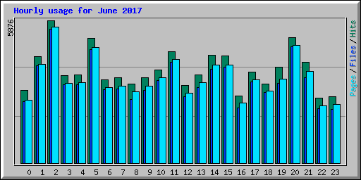 Hourly usage for June 2017