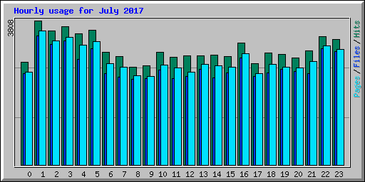 Hourly usage for July 2017