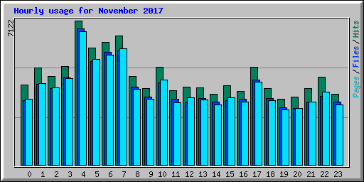 Hourly usage for November 2017